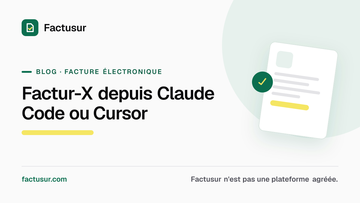 Illustration — Convertir une facture en Factur-X depuis Claude Code ou Cursor